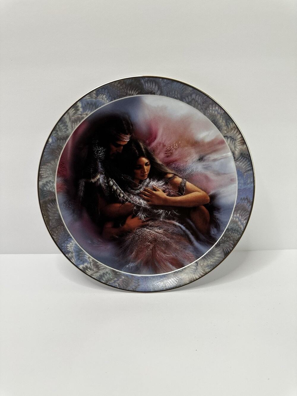 Bradford Exchange Hearts Desire Plate Soul Mates 1995 COA Native American